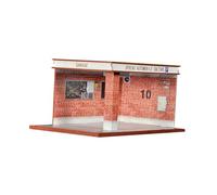 Colcolo Vitrine de Scène de Parking et éclairage LED, Garage de Voiture Moulé sous Pression, Vitrine de Modèle de Véhicule Moulé sous Pression à L'échelle 1/3, Style D