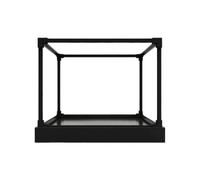 Colcolo Vitrine d'Exposition Acrylique avec Cadre Métal Boîte Transparente Coffret Collectibles Boîte Présentation Socle Solide, 25x25x20cm Sans Modèle, Base Noire De Style Boutique
