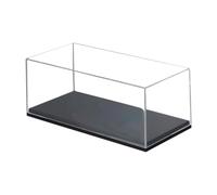 Colcolo Vitrine transparente pour voiture miniature à l'échelle 1:87 avec socle noir - Coffret de rangement décoratif et protecteur pour voiture miniature, 106 X 46 X 40 Mm