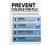 Cold And Flu Prevention Poster School Nurse Canvas Wall-Art