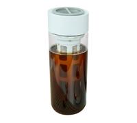 Cold Brew Coffee Pitcher, Heat Resistant Borosilicate Glass for Teas, Maker with Lightweight, Removable Filter for Coffee, Iced Tea, Hot, Large Volume, Portable Brews Brewer to Travel, 8.6 x 3 inches
