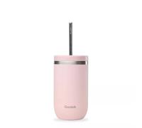 QWETCH - Cold Cup Isotherme 470ml Pastel Rose - 24h Glacé & 12 Froid - Inox Recyclé, Anti-Éclaboussure - Idéale pour Boissons Fraîches, Bubble Tea et Café Glacé