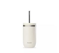 QWETCH - Cold Cup Isotherme 470ml Sable - 24h Glacé & 12 Froid - Inox Recyclé, Anti-Éclaboussure - Idéale pour Boissons Fraîches, Bubble Tea et Café Glacé