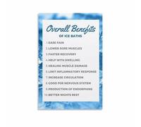 Cold Exposure Art Print, Modern Info Poster About Cold Plunge Rituals, Wellness Lifestyle Canvas Wall Decor for Home Gym(Framed,16x24inch(40x60cm))