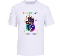 Cold-Play RD White Mens T-Shirt Cotton Unisex Tee Tops L