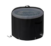 Cold Plunge Cover, Ice Bath Shelter, Waterproof Barrel Cover with UV Resistant Protection, Easy to Use and Store, Outdoor Guard for Backyard, Garden, Winter, Beach, 35 X 35 X 30 inches