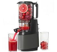 Cold Press Juicer, Juicer Machines with 5.3" Wide Feed Chute, Slow Masticating Juicer for High Yield with Whole Fruits and Vegetables, Easy to Clean, Easy to Assemble.（Gray)