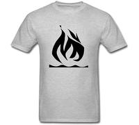COLD-PRESSED LEMON Men's Hot Water Music Short Cotton T Shirt Grey L