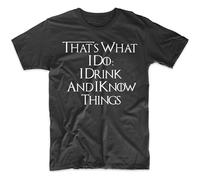 COLD-PRESSED LEMON That's What I Do I Drink and I Know Things Men's T Shirt Black L