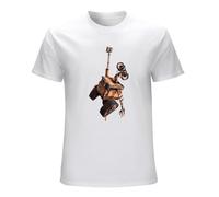 COLD-PRESSED LEMON Wall E Eve Robot Couple Cartoon T Shirts for Men White S