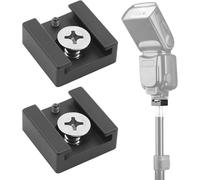 Cold Shoes With 1/4 Hole, Camera Hot Shoe Adapters, 2 Pieces 1/4 Cold Shoe Mount Adapter For Camera And Camcorder Rigs,Flash Shoe Mount