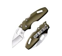 Cold Steel Mini Tuff Lite 2" 4034SS Sheepsfoot Razor-Sharp Blade 3" Griv-Ex OD Green Handle Everyday Carry Pocket Folding Knife