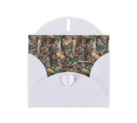 Cold Tree Impression camouflage Fêtes Love Buckle Papier nacré en vrac avec enveloppes Cartes de vœux Inscription Thinking of You 10,2 x 15,2 cm