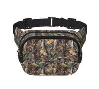 Cold Tree Sac banane carré unisexe à double couche avec imprimé camouflage, accessoire d'entraînement de voyage, noir, taille unique, Noir, One Size