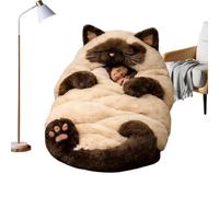 Cold Weather Sleeping Bag | Plush Adult Cat Sleeping Bag, Envelope Style with Soft Fabric and Velvet, 175x75cm Warm Nap Sack | Indoor Use for Home, Bedroom, Dorm, Apartment, Hotel, Gift for Men A
