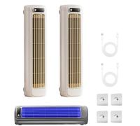 Coldeez Cooling Ace, Festburg Cool Air Fan, Sherum Cooling Ace Portable Air Cooler, 3 Speeds Adjustable, Wireless Fan Bladeless Quie For Bedroom Office Home (White*2)