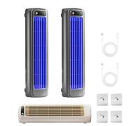 Coldeez Cooling Ace, Festburg Cool Air Fan, Sherum Cooling Ace Portable Air Cooler, 3 Speeds Adjustable, Wireless Fan Bladeless Quie For Bedroom Office Home (Gray*2)