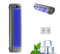 Coldeez Cooling Ace, Rafraichisseur d'Air Silencieux, Mini Climatiseur Mobile, Portable Refroidisseur d'Air 3 Vitesses, USB Rechargeable, pour Chambre, Bureau, Maison (Grey)