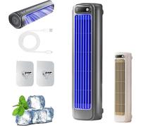 Coldeeze Cooling Ace,Coldeeze Ace Personal Air Conditioner Portable,Coldeze Air Conditione with 3 Speeds & LED Screen, No Drilling Wall Mounted Electric Fan,Quiet Wall Fan,Type-C Charging (Grey)