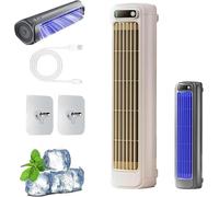 Coldeeze Cooling Ace,Coldeeze Ace Personal Air Conditioner Portable,Coldeze Air Conditione with 3 Speeds & LED Screen, No Drilling Wall Mounted Electric Fan,Quiet Wall Fan,Type-C Charging (White)