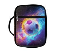 Coldinair Housse de bible de football cool pour garçons, enfants et adolescents, étui de transport pour la Bible d'église avec poignée, support de Bible pour enfants avec poche