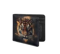 Coldinair Portefeuille en cuir pour garçons et adolescents, portefeuille à deux volets pour enfants et adolescents, tigre