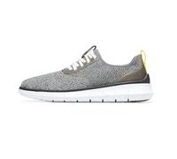 Cole Haan Homme Generation Zerogrand Stitchlite Basket, Glacier Gray Pinstripe Knit Cyber Yellow Optic White, 40 2/3 EU