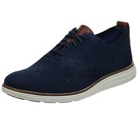 Cole Haan Homme Grand Knit Wingtip II Oxford Basket, Blue Navy Navy Ivory, 45 EU