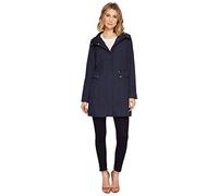 Cole Haan Packable Hooded Rain Jacket with Bow (Standard and Plus Size) Imperméable, Indigo, X-Large Femmes