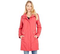 Cole Haan Packable Hooded Rain Jacket with Bow (Standard and Plus Size) Veste, Rouge, M Femme