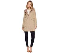 Cole Haan Veste de Pluie Pliable à Capuche avec nœud, Champagne, Medium Femmes