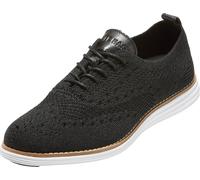Cole Haan Women's Originalgrand Stitchlite Wingtip Oxford, Black Knit Optic White, 37.5 EU