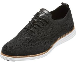 Cole Haan Women's Originalgrand Stitchlite Wingtip Oxford, Black Knit Optic White, 38.5 EU