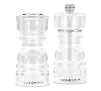 Cole & Mason Coffret Cadeau Moulin et Salière/Poivrière London, 130 mm / 5 po Moulin en Acrylique, Mécanisme de Broyage Céramique Précis