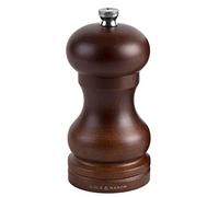 Cole & Mason Forest Capstan Moulin a Poivre, Broyeur de Poivre, Bois Foncé, Mouture Réglable, Bois de Hêtre Teinté, 120mm, Comprend 1 x Moulin, HB0444PHO