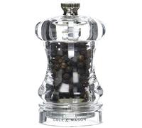 Cole & Mason H12501P Capstan | Moulin a Poivre | Moulins à épices | Precision+/Mouture Réglable | Acrylique | 85mm | Comprend 1 x Moulin | Garantie à Vie Du Mécanisme