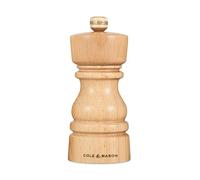 Cole & Mason H233004 London Moulin à poivre en hêtre naturel Precision+ Mécanisme carbone Moulin à poivre avec mouture réglable en bois de hêtre 130 mm