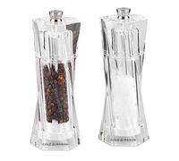 Cole & Mason H312007 Aldburgh Ensemble de Moulins à Sel et à Poivre, 140mm, Acrylique, Mouture Réglable