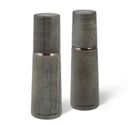 Cole & Mason H322022 Marlow Gris Foncé Moulins Sel et Poivre | Precision+/Mouture Réglable | Bois de Hêtre Teinté | 185mm | Coffret Cadeau | Comprend 2 x Moulins | Garantie à Vie Du Mécanisme