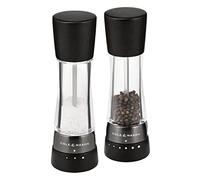 Cole & Mason H332296 Derwent Ensemble de Moulins à Sel et à Poivre, Bois noir, Broyeur de Sel et Poivre Réglable, Hêtre Teinté, 190mm, Comprend 2 x Moulins,