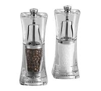 Cole & Mason H37408P Crystal | Moulins Sel et Poivre | Moulins à épices | Acrylique | 125mm | Coffret Cadeau | Comprend 2 x Moulins | Garantie à Vie Du Mécanisme