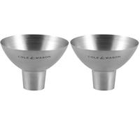 Cole & Mason H611928CS Dover Entonnoir Inox, 6.5cm, Entonnoir de remplissage pour Cuisine/Moulin/Shaker à Épices (Lot de 2)
