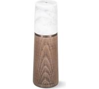 Cole & Mason Marlow Moulin à sel en bois de hêtre & marbre véritable - Moulin de précision, 18,5 cm