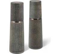 Cole & Mason H322022 Marlow Gris Foncé Moulins Sel et Poivre | Precision+/Mouture Réglable | Bois de Hêtre Teinté | 185mm | Coffret Cadeau | Comprend 2 x Moulins | Garantie à Vie Du Mécanisme
