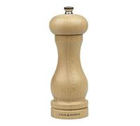 Cole & Mason Moulin à Sel Beech Capstan - Broyeur Ajustable en Céramique, Bois de Hêtre Naturel Clair, 165mm, HA0625P