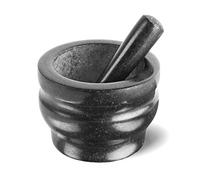 Cole & Mason Worcester Mortier et Pilon 18 cm, granit poli | Mortier pilon cuisine pour herbes et épices, Granit naturel, Facile à nettoyer, Base stable, Pilon mortier, Garantie de 2 Ans