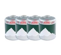 Coleman 4 x C500 Cartouche gaz, Lot de 4, Cartouche à Valve avec Valve à vis, adaptée aux réchauds de Camping, aux Grils de Camping ou aux Lampes, mélange Butane/Propane Puissant de 440 g