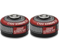 Coleman Cartouche de Gaz à Valve C100 Xtreme, pour Réchauds de Camping Cartouche Compacte et refermable, Vert (Lot de 2)