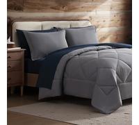 Coleman Parure de lit réversible pour lit deux places dans un sac - Options de couleur double face, couette toutes saisons + taies d'oreiller + draps - Parfaite pour la maison, la cabine ou le camping