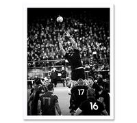 Coleman Rugby Line Out New Zealand Photo Art Print Framed Poster Wall Decor 12x16 inch Nouvelle-Zélande Photographier Affiche Mur Déco